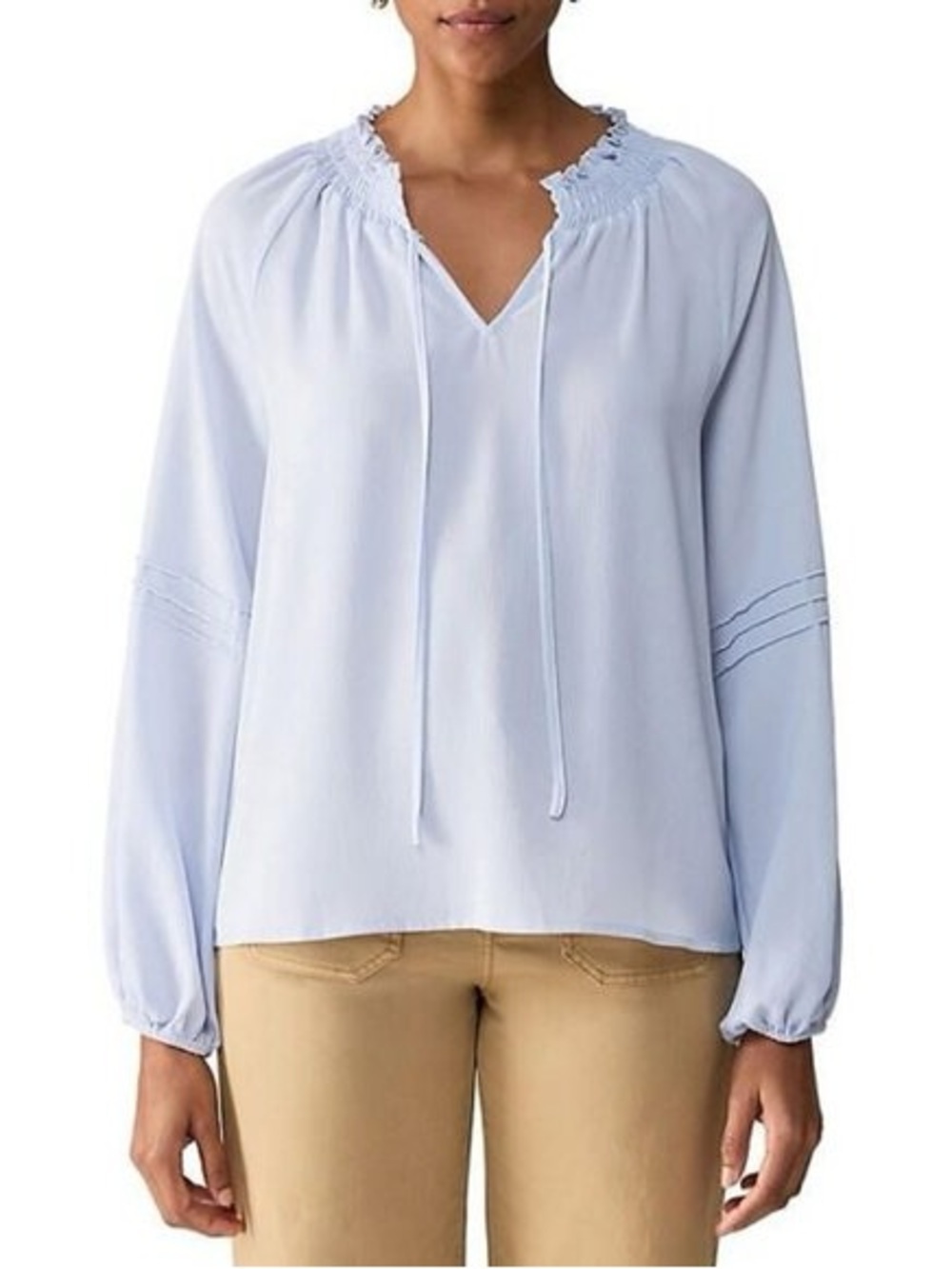 Social Standard by Sanctuary Smocked-Neck Light pur